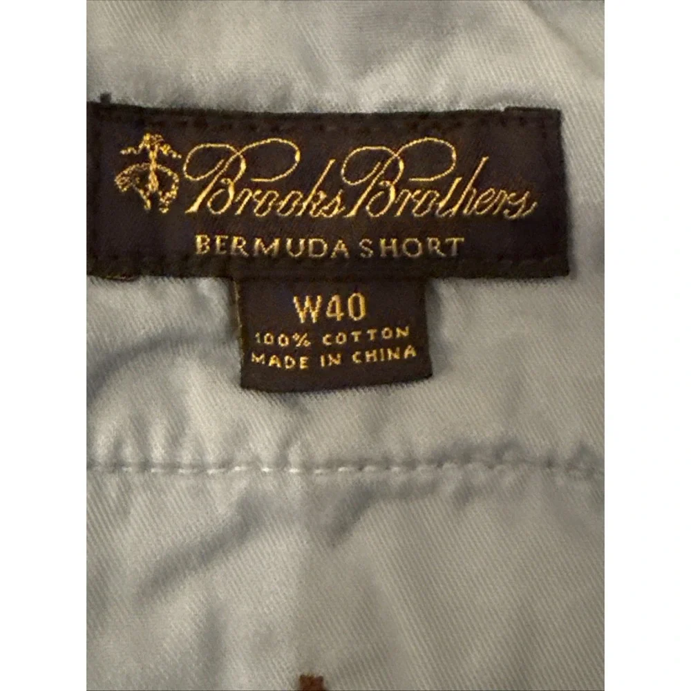 Brooks Brothers 1818 Bermuda Shorts Men's Blue 40 (Measure 41) Flat Front Preppy